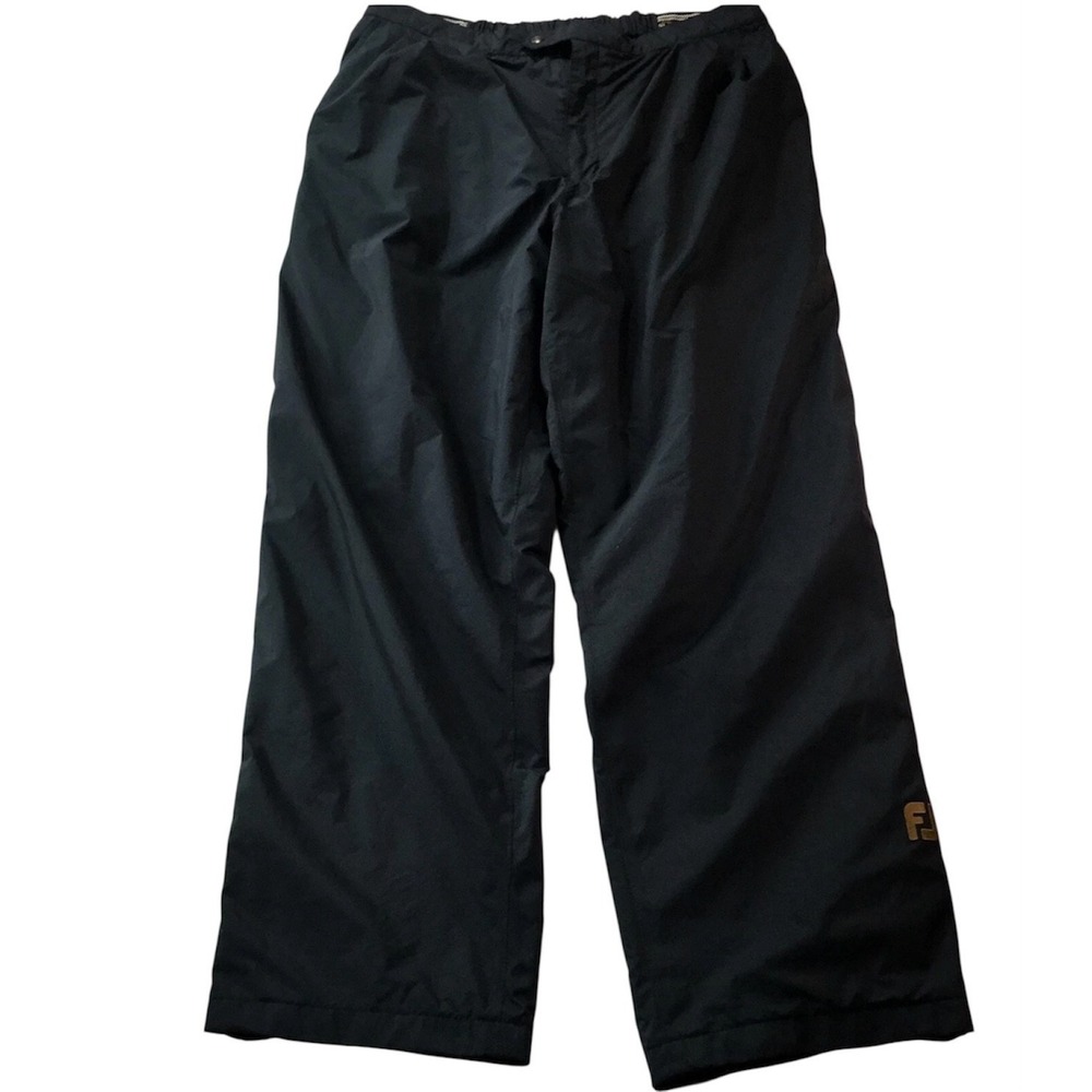 FootJoy DryJoys Pants‎ Men XXL Black Golf Rain Wind Weather Waterproof Side Zip